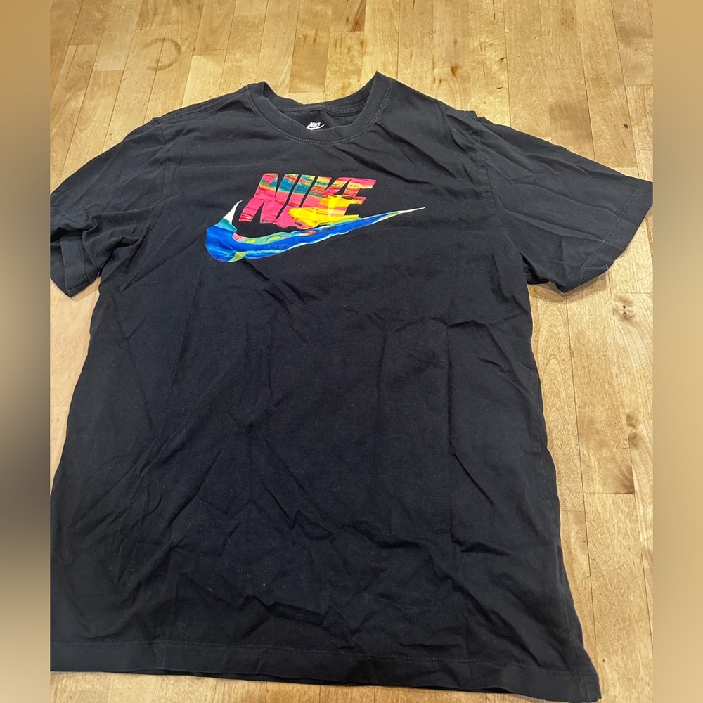 Nike Black Tee with White Logo